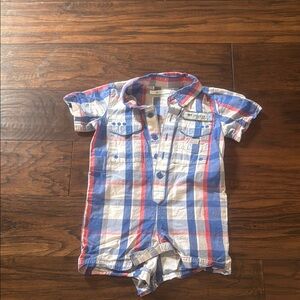 Columbia PFG Plaid Baby Romper